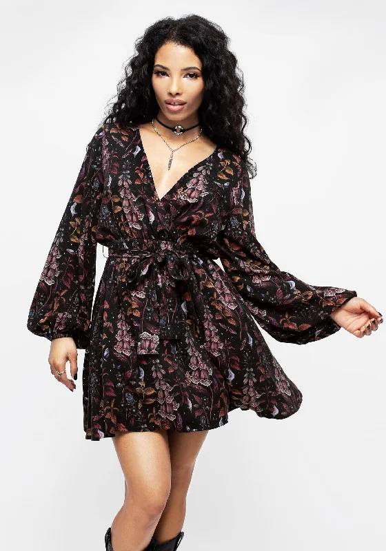 Foxglove Mini Wrap Dress