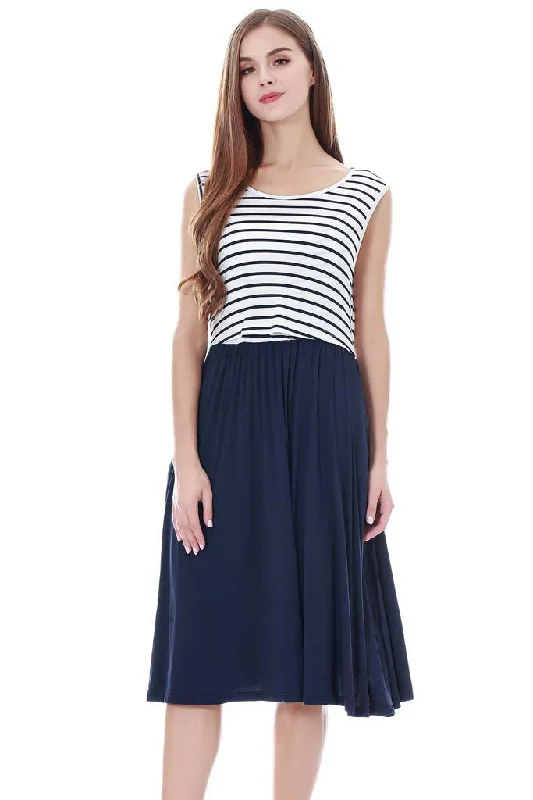 Navy Stripe-Navy