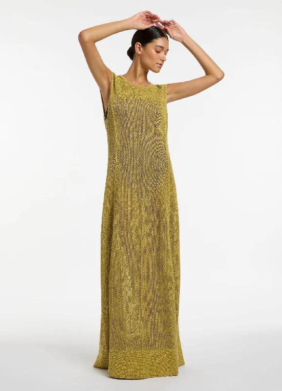 Echelle Crochet Maxi Dress - Pistachio