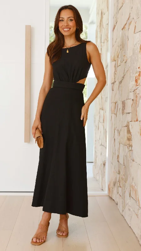 Kimberley Midi Dress - Black