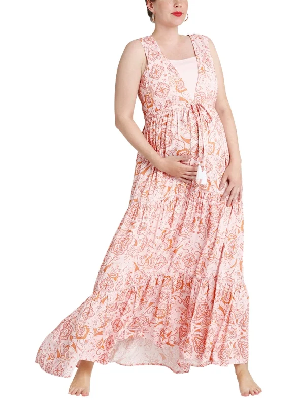 Maternity & Nursing Dress Queen of Hills in Light Pink