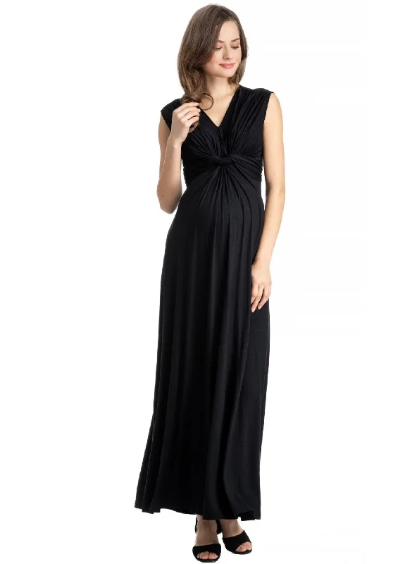 Papaver Maternity Maxi Dress - Black