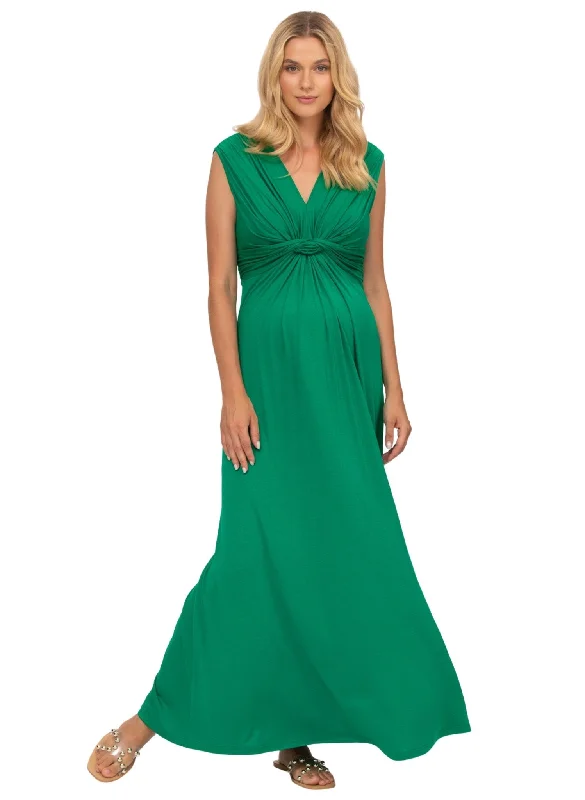 Papaver Maternity & Nursing Maxi Dress - Emerald