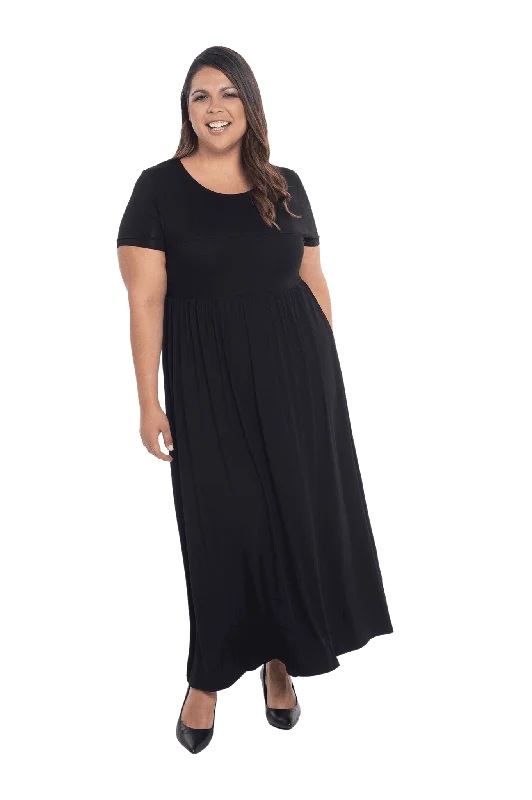 RILEY BREASTFEEDING MAXI DRESS BLACK