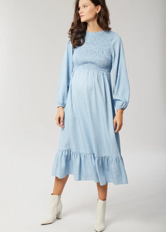 Meadow Chambray Maternity Dress