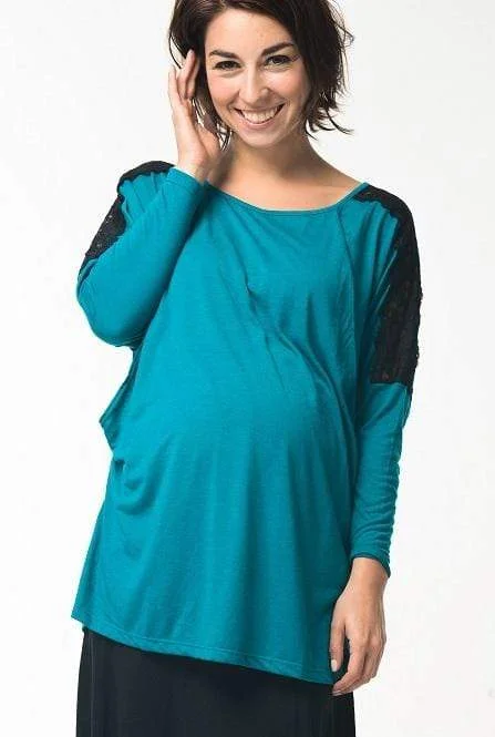 Maddie Maternity Top Teal