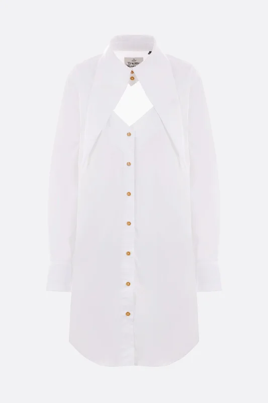 Heart poplin shirt dress