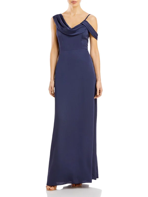 Womens One Shoulder Maxi Evening Dress