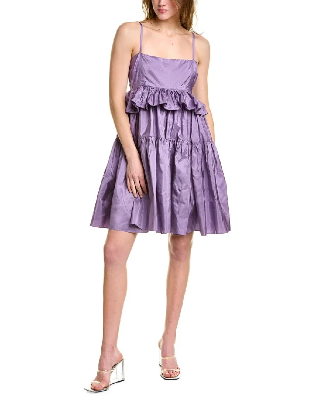 Cynthia Rowley Taffeta Silk Babydoll Dress