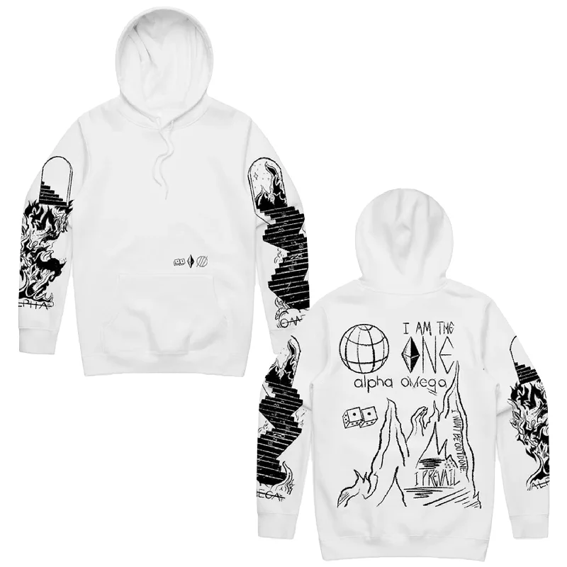 Alpha Omega Pullover Hoodie (White)