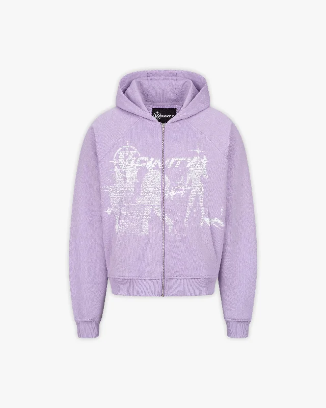 BINARY 2.0 ZIP HOODIE LAVENDER