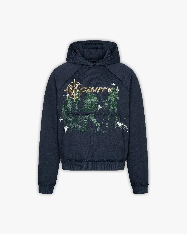 BINARY INSIDEOUT HOODIE NAVY BLUE