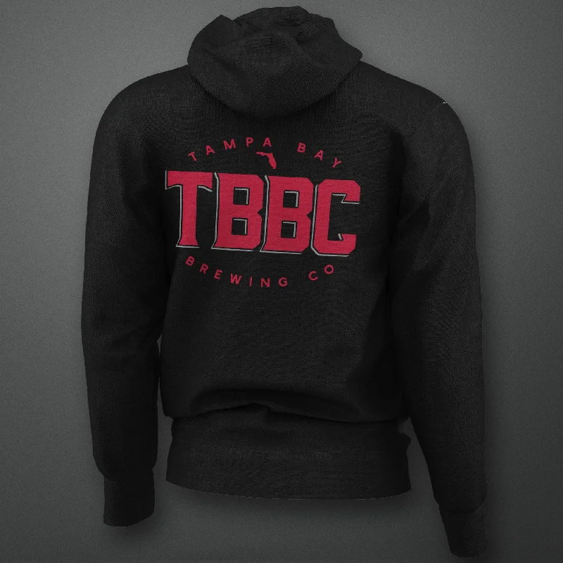 Black Full-Zip Hoodie With TBBC Logo