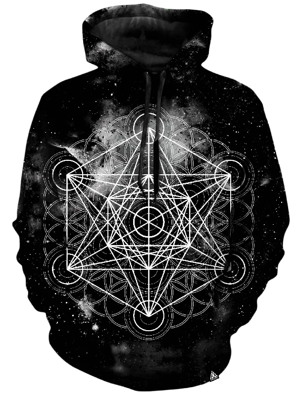 Black Space Metatrons Cube Unisex Hoodie