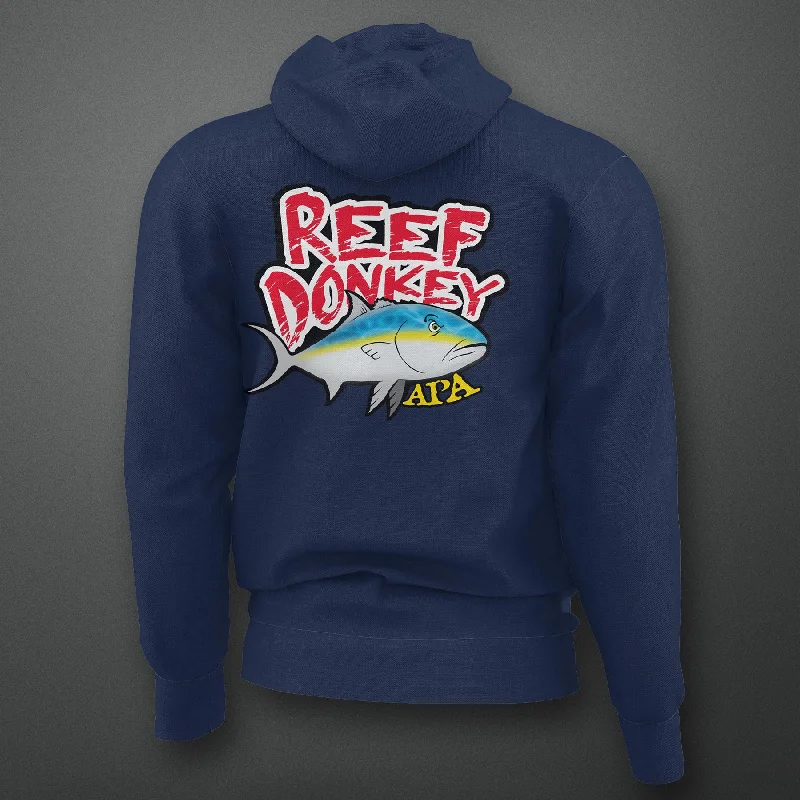 Blue Zip Up Reef Donkey Hoodie