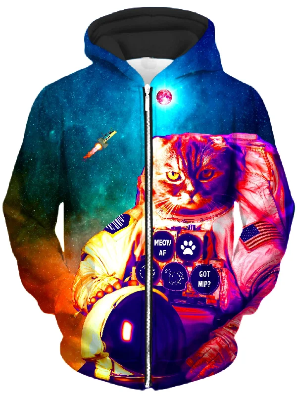 Catstronaut Unisex Zip-Up Hoodie