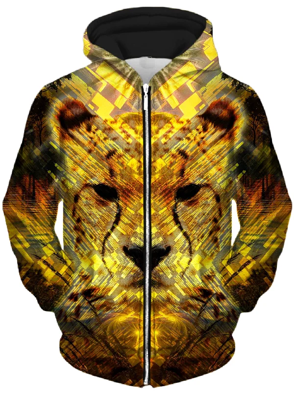 Cheetah Unisex Zip-Up Hoodie