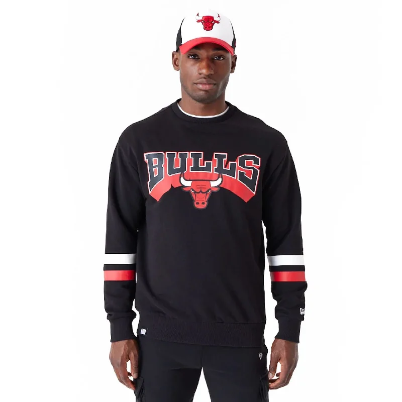 Chicago Bulls NBA Arch Black Oversized Crew
