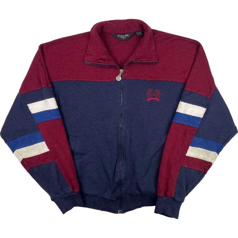 Vintage Christian Dior Monsieur Zip-Up Track Jacket Red Navy