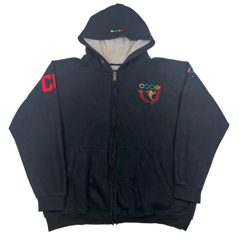 Coogi Black Zip Up Hooded Sweatshirt