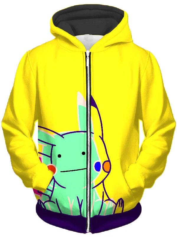 Ditto Pikachu Unisex Zip-Up Hoodie