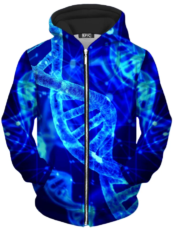 Double Helix Unisex Zip-Up Hoodie