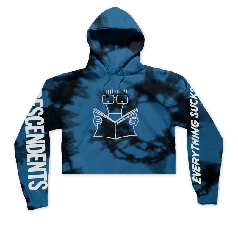Everything Sucks Crop Hood (Blue Dye)