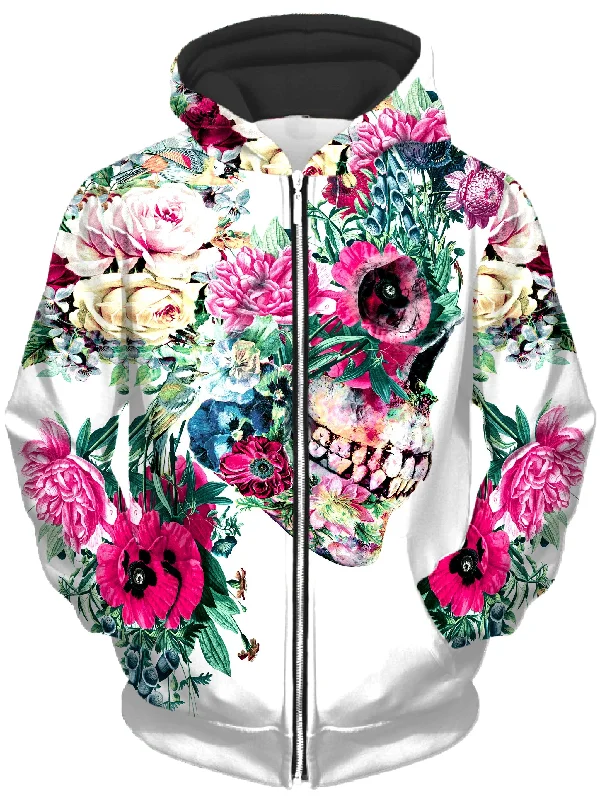 Floral Dorian Unisex Zip-Up Hoodie