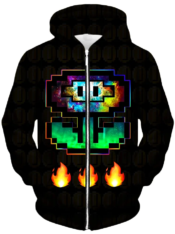 Flower Power Unisex Zip-Up Hoodie
