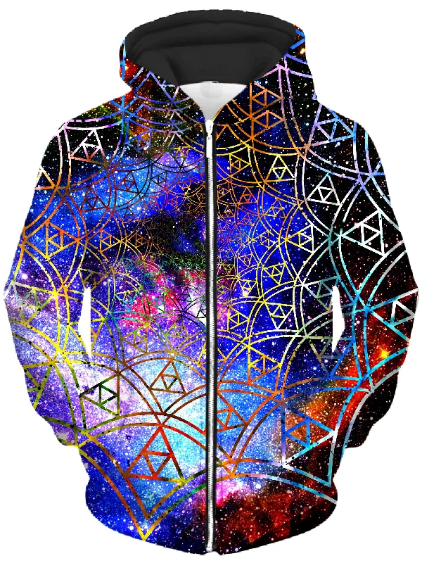 Fractal Unisex Zip-Up Hoodie