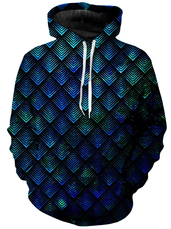 Galactic Dragon Scale Teal Unisex Hoodie