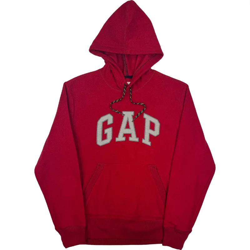 GAP Spell Out Logo Hooded Fleece Sweatshirt Red