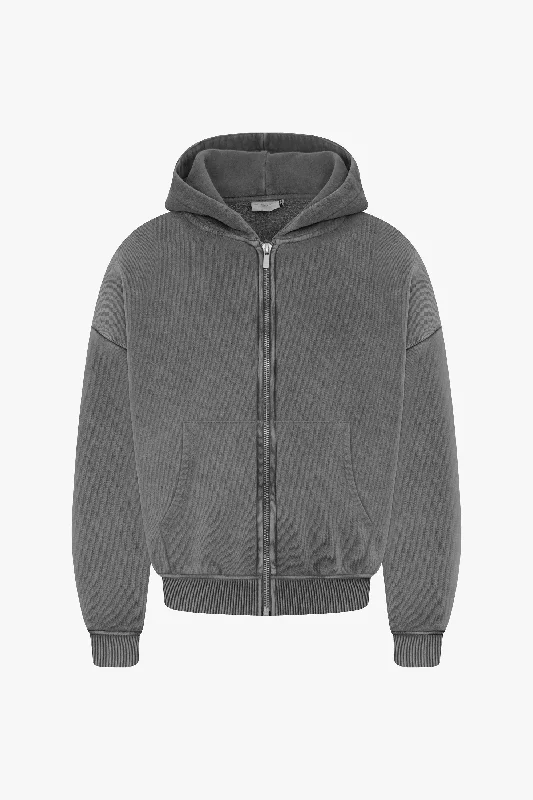 Heavy Blank Zip Hoodie