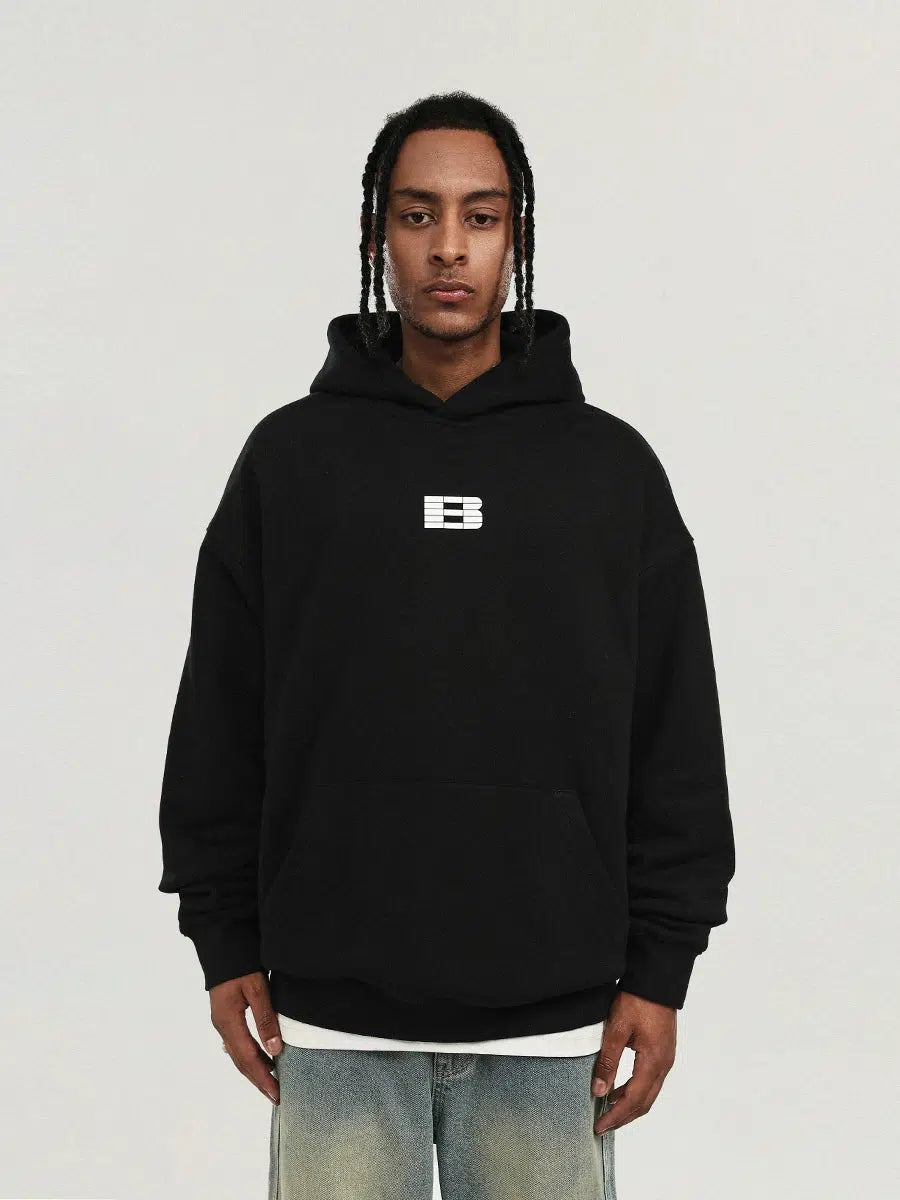 Heavyweight Grid B Offset Hooded Jacket
