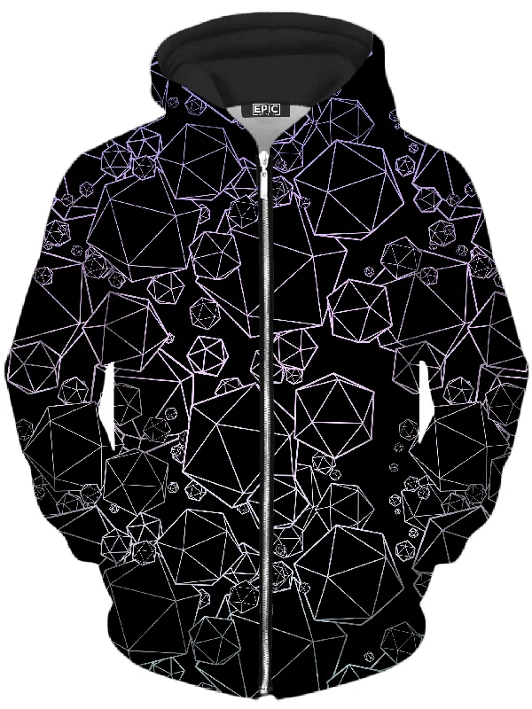 Icosahedron Madness Cold Unisex Zip-Up Hoodie