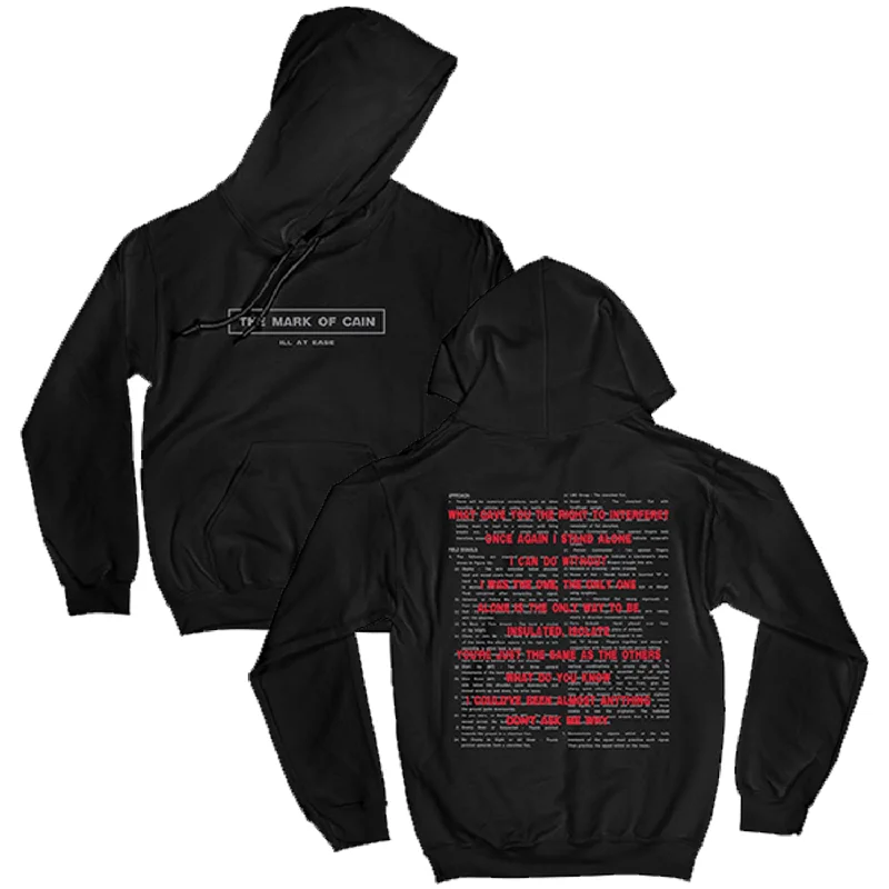 Ill At Ease Hoodie (Black)