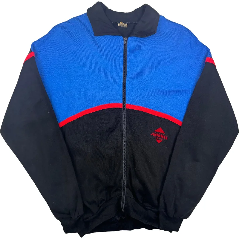 Vintage 80's Joinville Track Suit Zip-Up Sweatshirt Black Blue