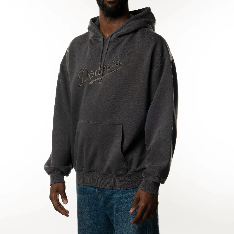 LA Dodgers New Era Australia Charcoal Oversized Pullover Hoodie