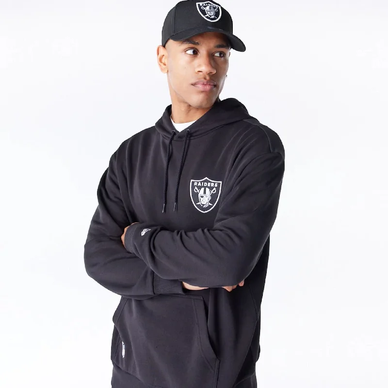 Las Vegas Raiders NFL League Essential Black Oversized Pullover Hoodie