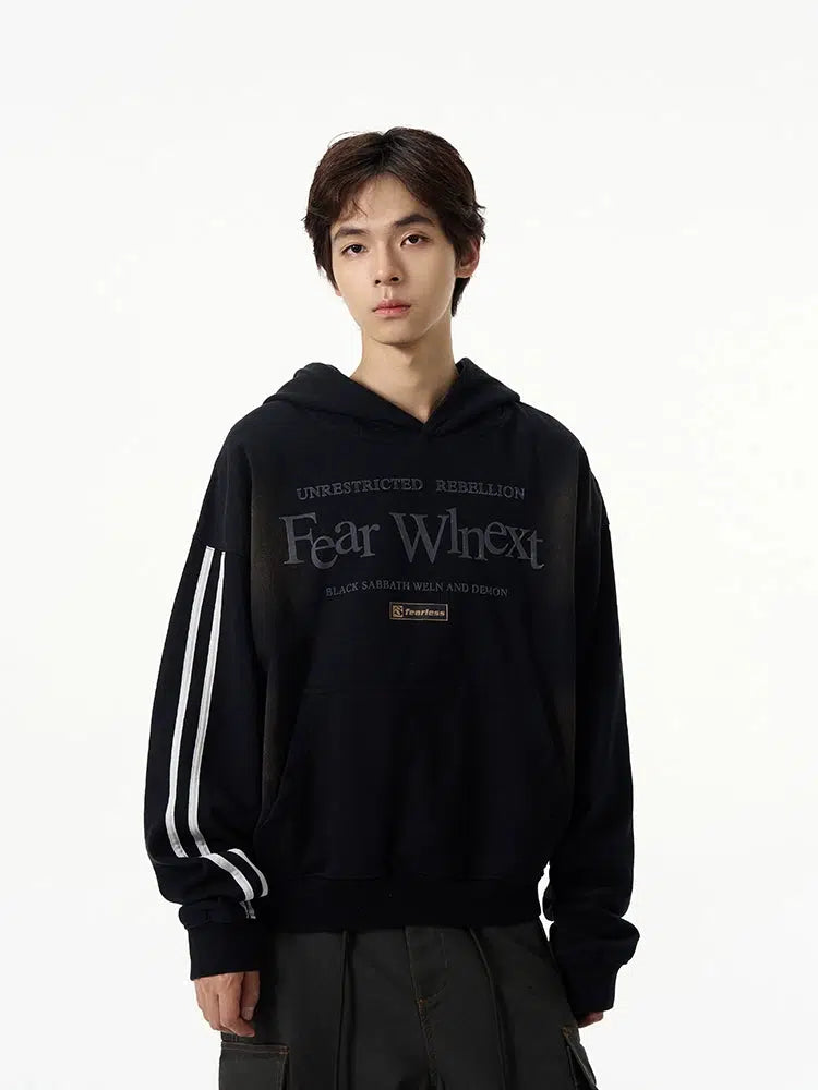 Letter Print Hooded Sweatshirt