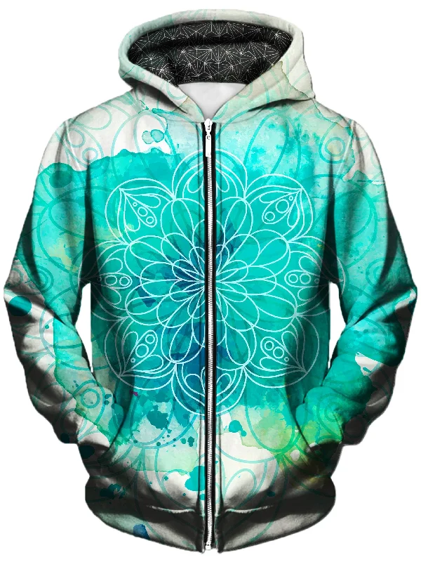 Mandala Splotches Unisex Zip-Up Hoodie