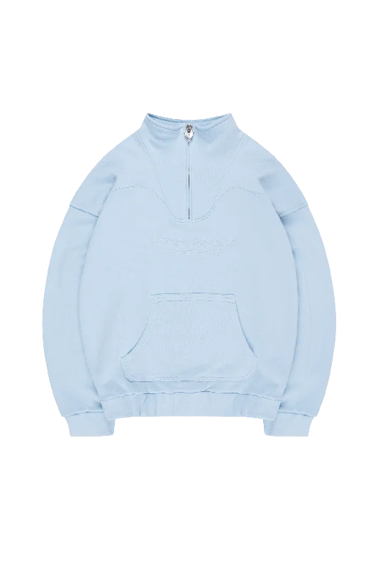 MORE MONEY LOGO HALFZIP BABYBLUE