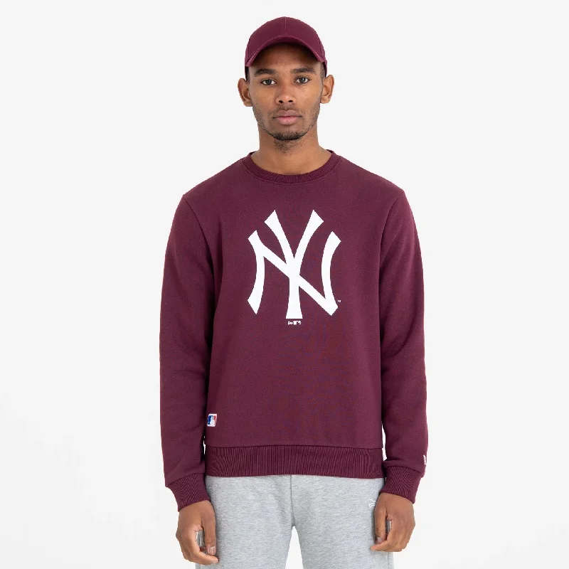 New York Yankees MLB Regular Dark Purple Crew Neck Sweatshirt
