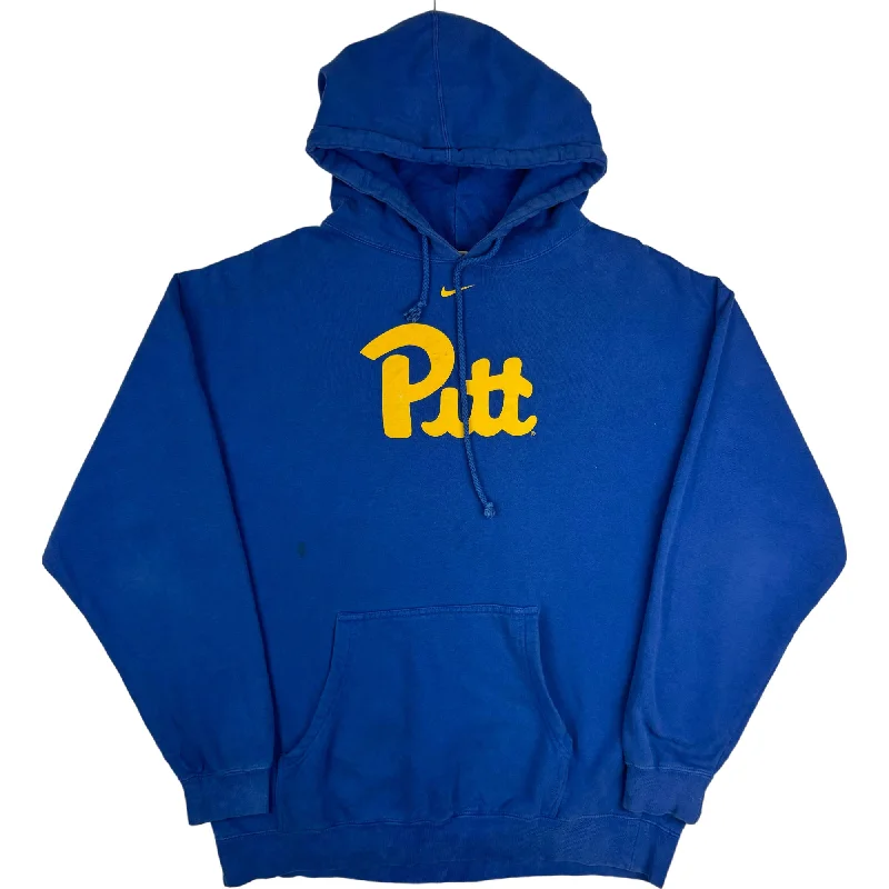 Nike 00's Pittsburgh Panthers Central Swoosh Hooded Sweatshirt Blue