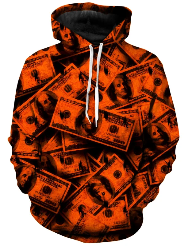 Orange Grunge Money Unisex Hoodie