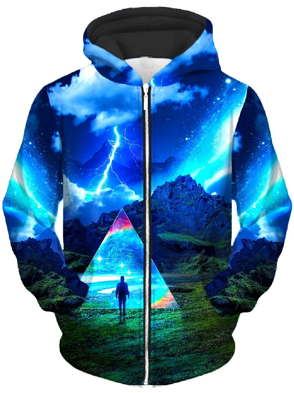 Rainbow Triangle Unisex Zip-Up Hoodie