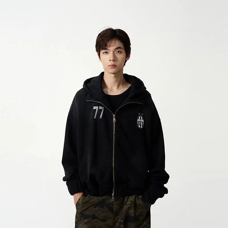 Retro Zipper Hoodie Jacket