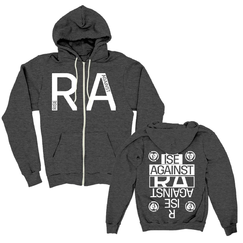 Reversed Zip Hood (Charcoal)