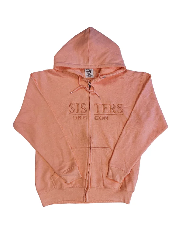 Sisters Embroidered Zip-Up Hoodie