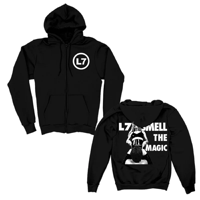 Smell the Magic Zip Up Hoodie (Black)
